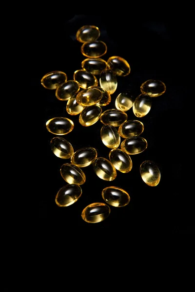 Cod liver oil capsule pills — Stock Photo, Image