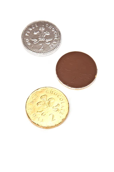 Monedas de chocolate —  Fotos de Stock