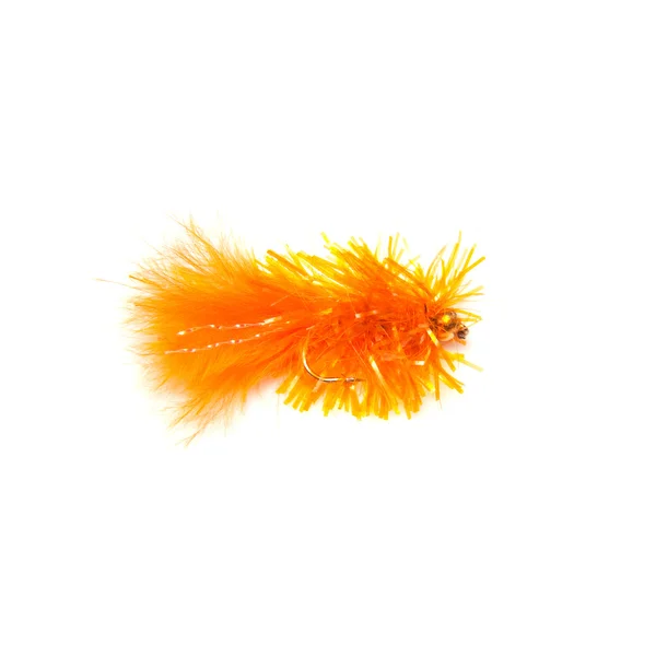 Orange blob trout fly size 12 — Stock Photo, Image