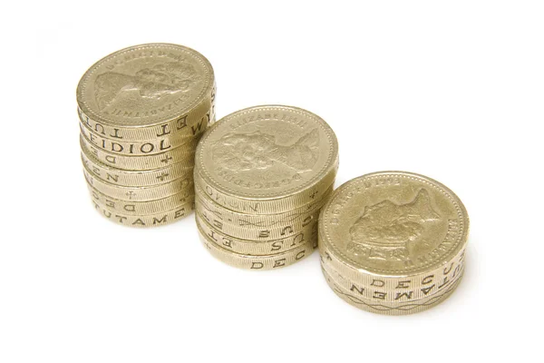 Pound coins — Stock Photo, Image