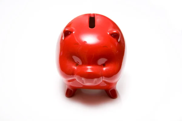 Banco Piggy (Vermelho ) — Fotografia de Stock