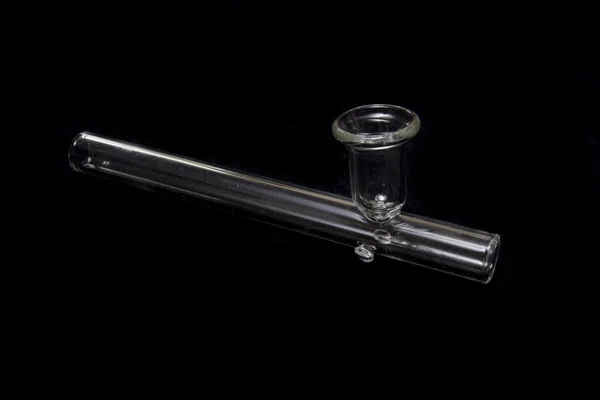 Glas crack pipe — Stockfoto