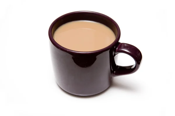 Kaffe i svart kopp — Stockfoto