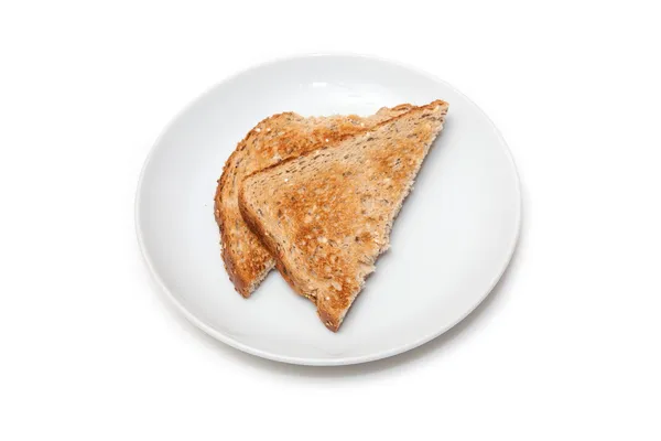 Placa de tostadas integrales — Foto de Stock