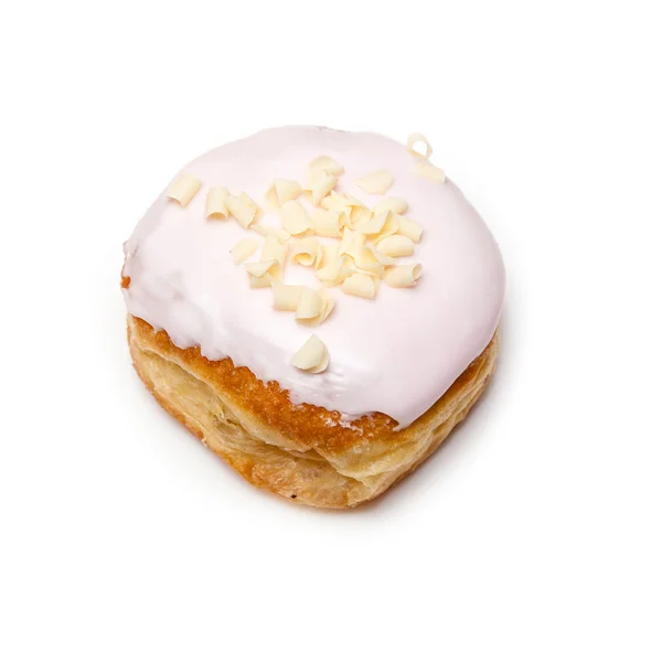 Iced Donught isolated on a white studio background. — Stock Photo, Image