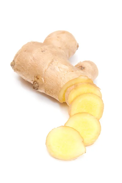 Root ginger isolated on a white studio background. — Stock Photo, Image