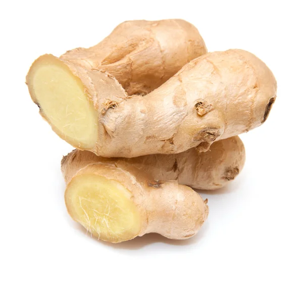 Root ginger isolated on a white studio background. — Stock Photo, Image