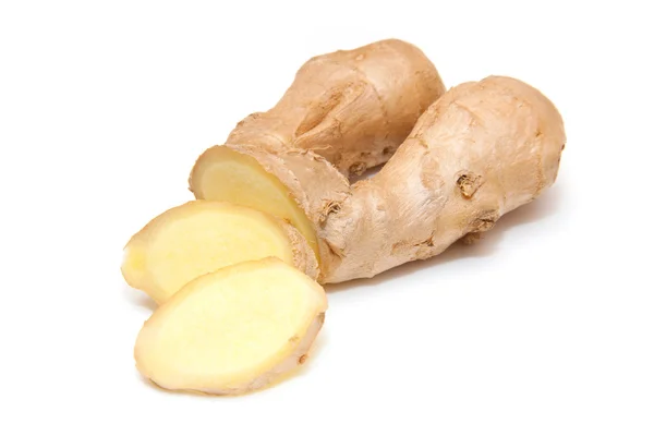 Root ginger isolated on a white studio background. — Stock Photo, Image