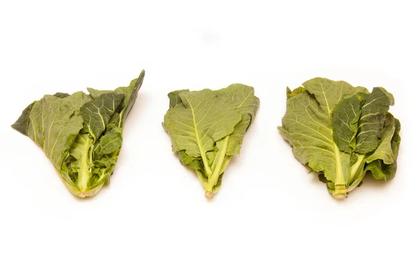 Jarní zelení (brassica oleracea) izolované na bílém studio ba — Stock fotografie