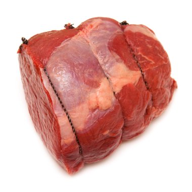 Beef roasting joint isolated on a white studio background. clipart