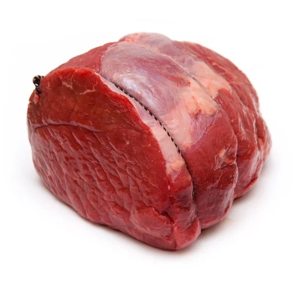 Beef roasting joint isolated on a white studio background. — Stock Photo, Image