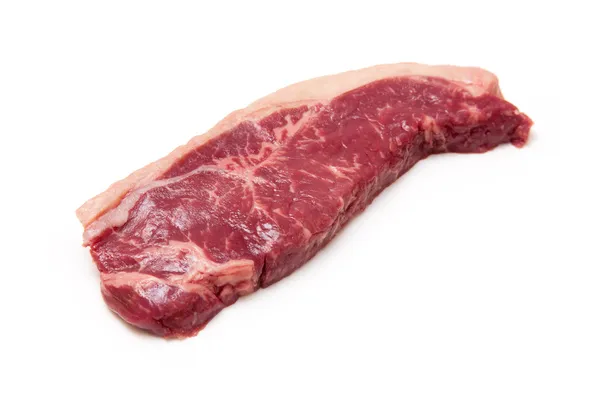 Sirloin steak isolated on a white studio background. — Stock Photo, Image