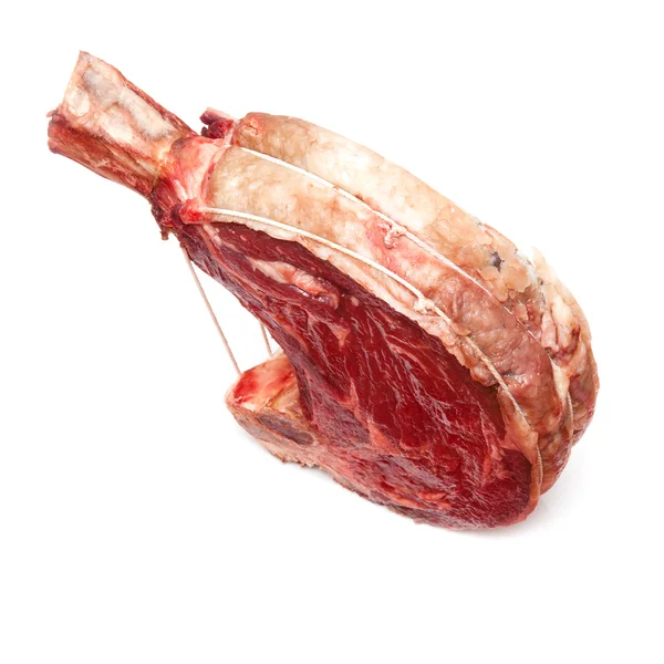 Costela de carne de vaca isolada em um fundo branco . — Fotografia de Stock