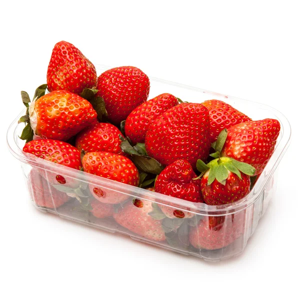 Caja o punnet de fresas —  Fotos de Stock