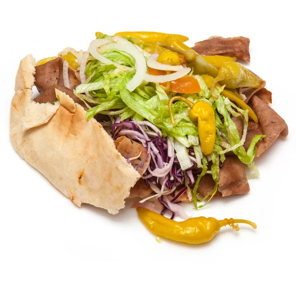Kebab with chilli peppers — Stock Photo, Image