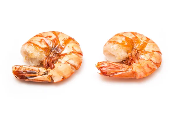 Two Cooked Tiger prawn or Asian tiger shrimp — Stock Photo, Image