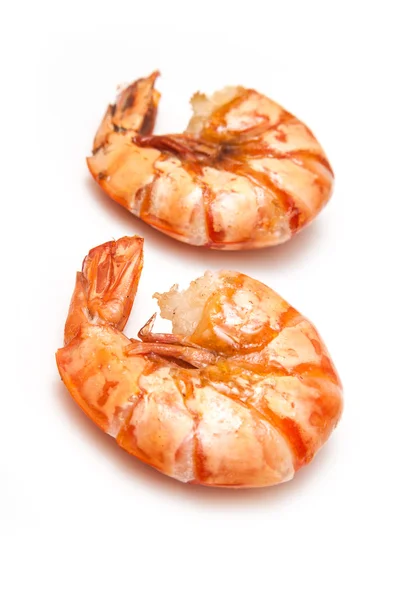 Two Cooked Tiger prawn or Asian tiger shrimp — Stock Photo, Image