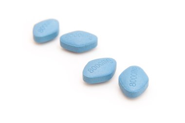 Blue erectile dysfunction pills clipart