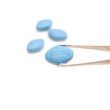 Blue erectile dysfunction pill clipart