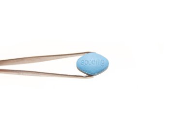 Blue erectile dysfunction pill clipart
