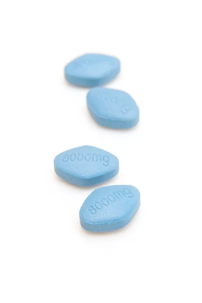 Blue erectile dysfunction pills — Stock Photo, Image