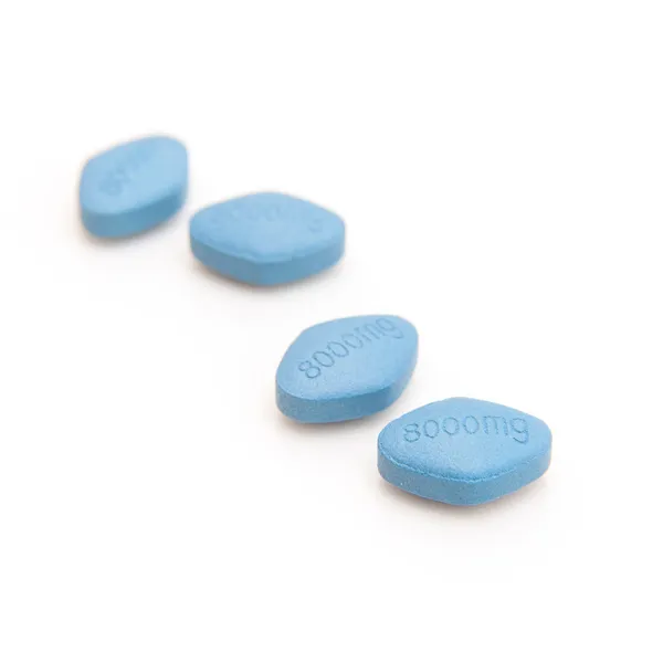 Blue erectile dysfunction pills — Stock Photo, Image