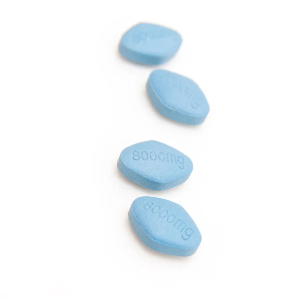 Blue erectile dysfunction pills — Stock Photo, Image