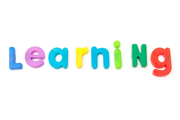 Imparare scritto in lettere magnetiche . — Foto Stock