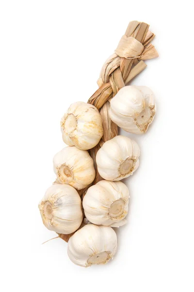 String of Garlic bulbs — Stock Photo, Image