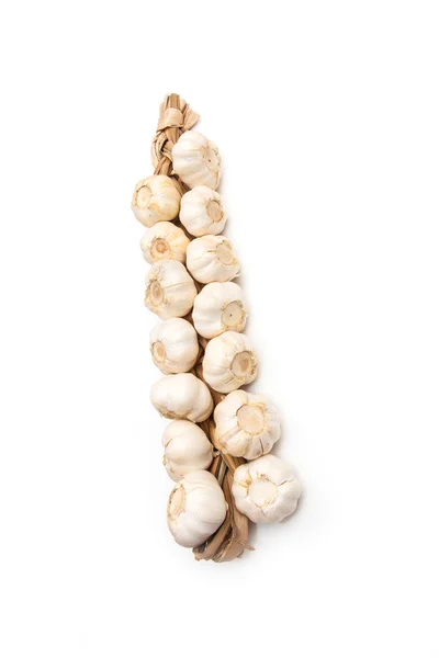 String of Garlic bulbs — Stock Photo, Image