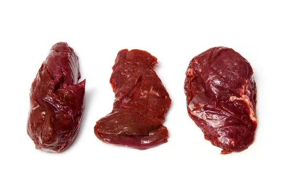 Kangaroo steaks isolated on a white background. — Stock Photo, Image