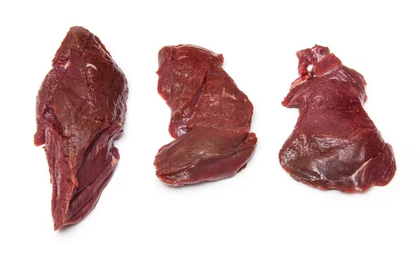 Kangoeroe steaks geïsoleerd op een witte achtergrond. — Stockfoto