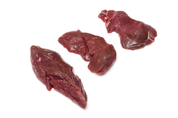 Kangaroo steaks isolated on a white background. — Stock Photo, Image