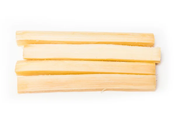 Сахарный тростник изолирован на белом фоне студии . — стоковое фото