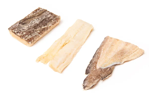 盐渍鳕鱼鱼的碎片 — 图库照片