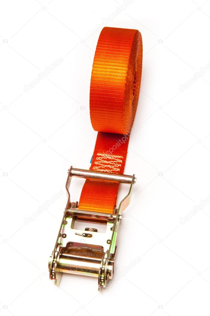 Orange ratchet strap.