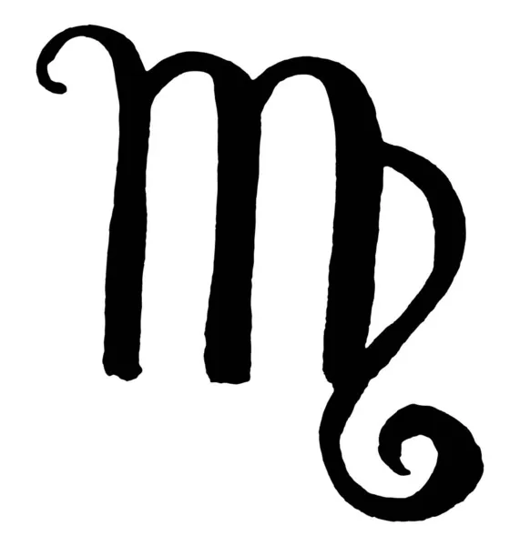 Збірка знаків зодіаку, намальована пензлем чорнила. Векторна графіка Virgo — стоковий вектор