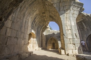 Antik bugüne kadar Nimrod uçağı Kalesi. megalitik yapısı.
