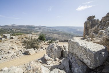 Antik bugüne kadar Nimrod uçağı Kalesi. megalitik yapısı.