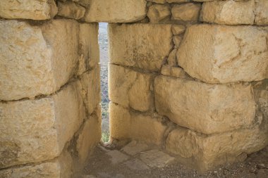 Antik bugüne kadar Nimrod uçağı Kalesi. megalitik yapısı.