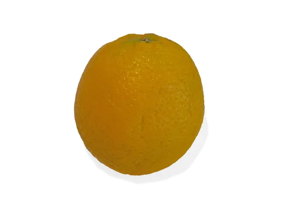Hermosa naranja amarilla sobre un fondo blanco . — Foto de Stock