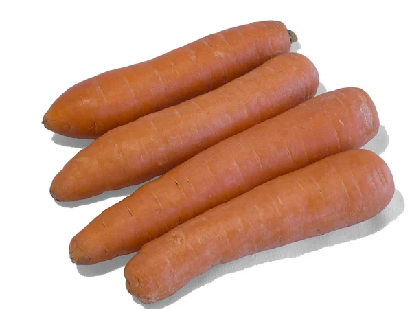 Zanahorias sobre fondo blanco. —  Fotos de Stock