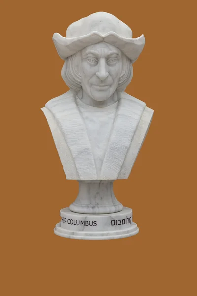 Columbus. beyaz mermer büstü. — Stok fotoğraf