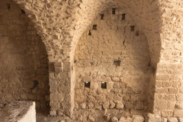 Ruin křižácké pevnosti v Izraeli. — Stock fotografie