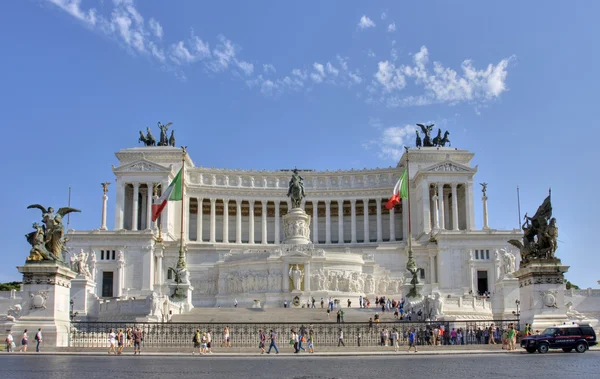 Vittoriano, piazza venezia, Romové — Stock fotografie