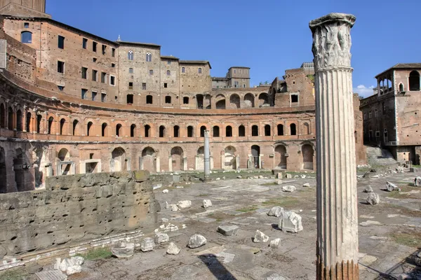 Fori imperiali, ancient Roman ruins Royalty Free Stock Images