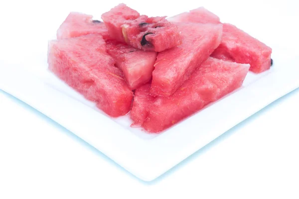 Watermelon on a plate — Stock Photo, Image