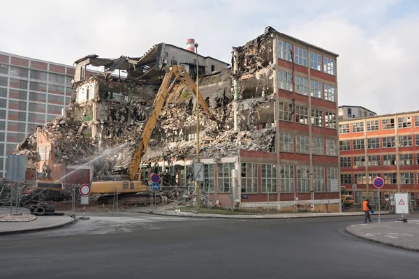 Demolition of a building — Stock Photo, Image