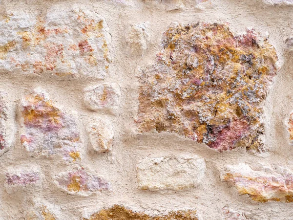 Texture of a stone block wall in an old building. — Foto de Stock