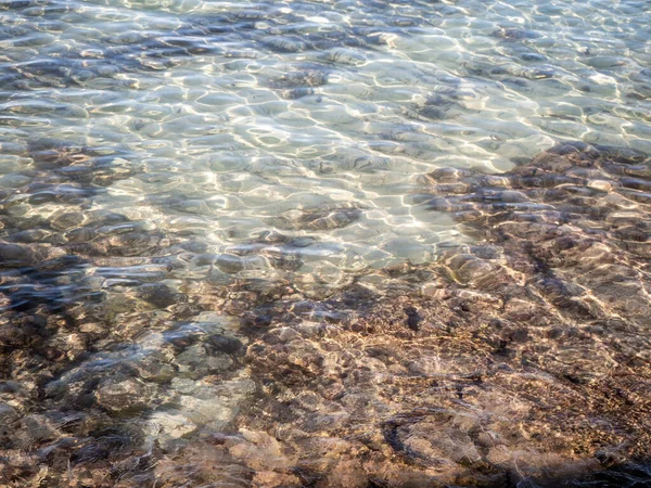 Transparant Waterstrand Een Mediterraan Eiland Zomer — Stockfoto